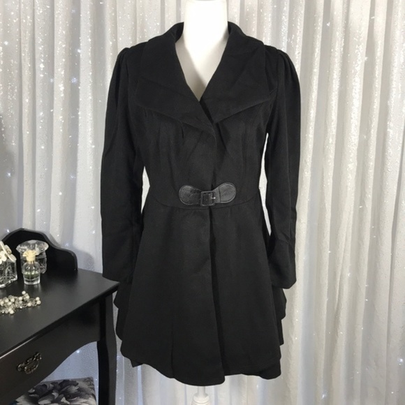 Noble Style Worsted Turn-Down Collar Coat - Picture 2 of 7